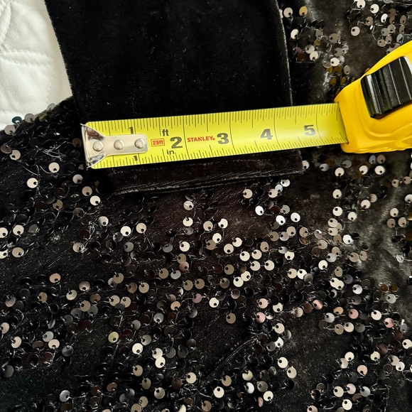 NWT Simply Vera Vera Wang Velour Sequin Mock Neck Pullover Blouse Black Sz XL - Picture 6 of 12